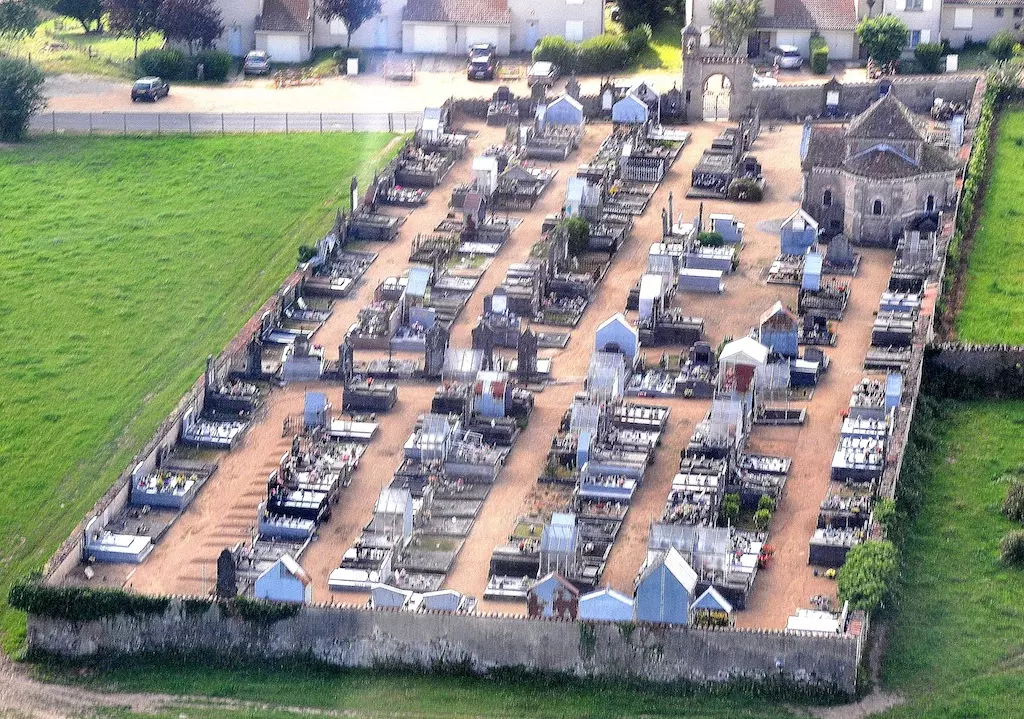 Photo aérienne du cimetière