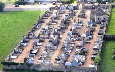Photo aérienne du cimetière